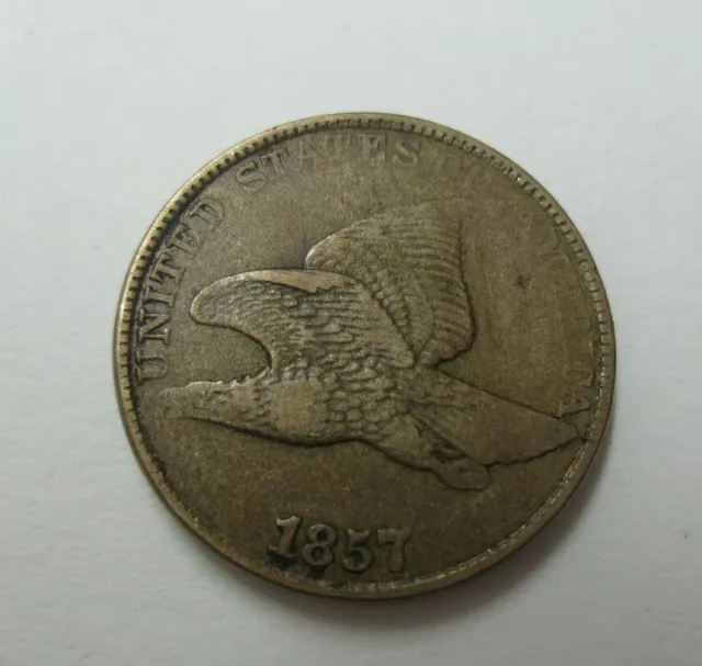 1857 Flying Eagle Cent VF (Error/Variety?)