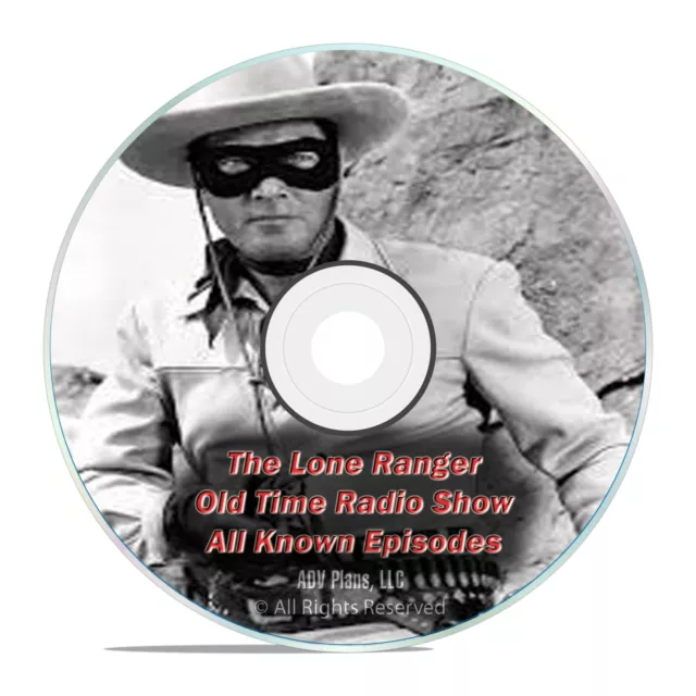 THE LONE RANGER, 2,357 ALL KNOWN EPISODES, Old Time Radio Westens DVD F77