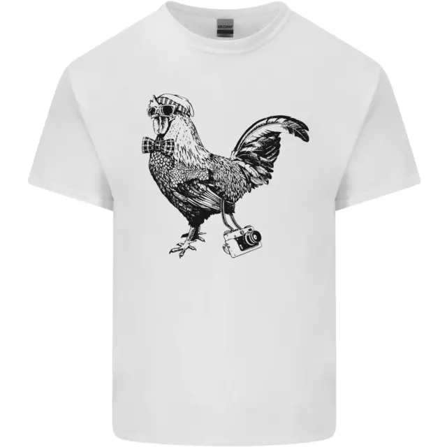Rooster Camera Photography Photographer Mens Cotton T-Shirt Tee Top