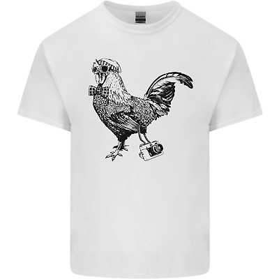 Rooster fotocamera fotografia fotografo da Uomo Cotone T-Shirt Tee Top