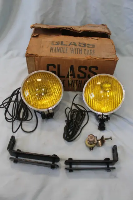 PAIR OF VINTAGE 1930's Yankee #46 Fog Lights w/ Mounting Brackets $300.00 -  PicClick