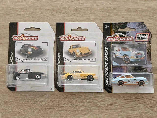 Lot De 2 Voitures Miniatures MAJORETTE - Porsche - Occasion - Matière Zamak