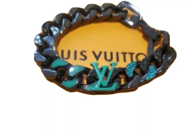 LOUIS VUITTON Q95866 Virgil Abloh Bracelet Silver Lockit Code Bracelet