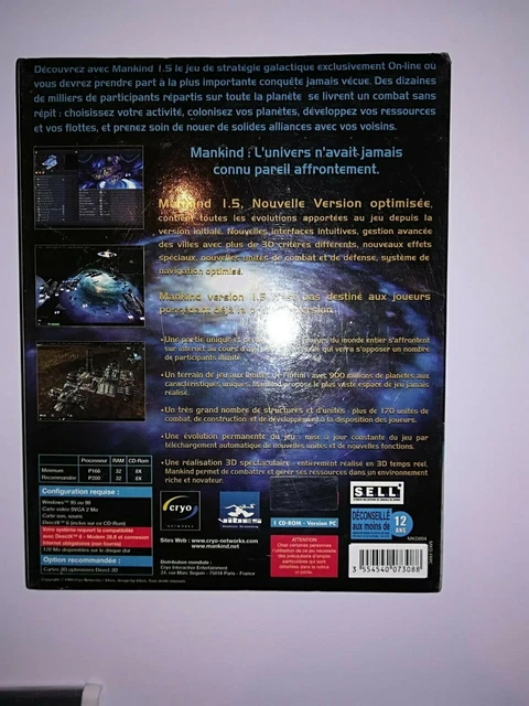 Jeu PC Mankind 1.5 - Big Box Version Boîte Carton - Occasion, Complet