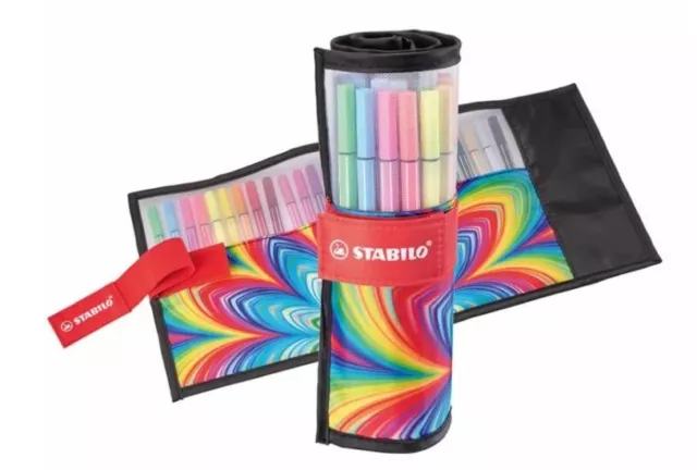 Stabilo Pen 68 Arty: Rotuladores de Colores Lavables - Estuche Enrollable