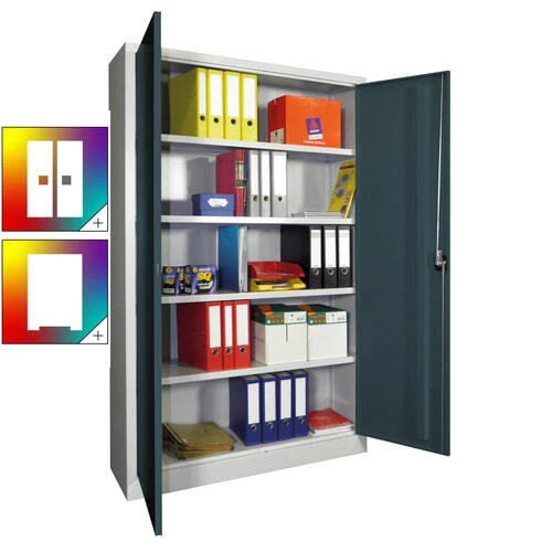 Stahlschrank / Metallschrank / Vollblech, 1,95x1,2x0,5 m, Böden gepulvert