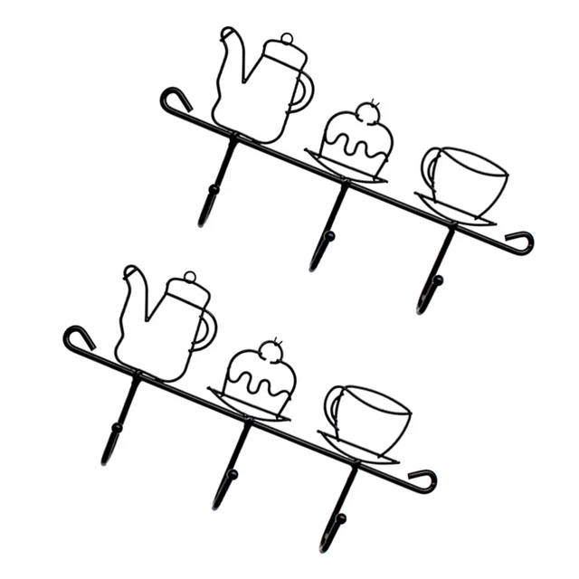 2 PCS Multifunction Metal Clothes Rack Wall Mounted Clothing