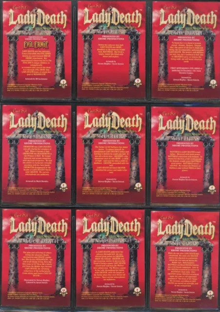 Tarjetas de cromo 1994 Krome, ""Lady Death"" serie 1, selección en U, GB7 2