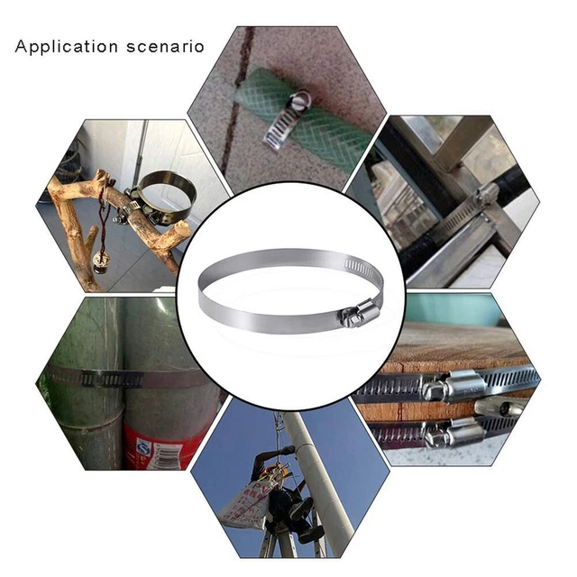 Clip pour Tuyau 5pcs Réglable Cuisine 100mm-210mm Salle-de-Bain Remplacement