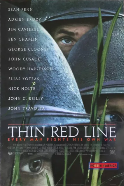 The Thin Red Line Vintage Double Sided One-Sheet Movie Poster 27 x 40