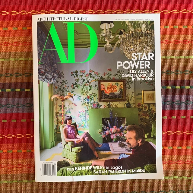 ARCHITECTURAL DIGEST MAGAZINE March 2023 Lily Allen David Harbour + '23