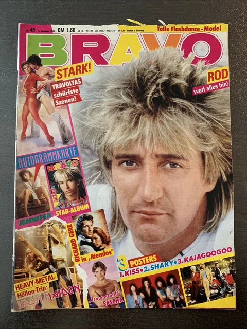 Bravo 45 /1983  Gut! Komplett!- John Travolta, Kajagoogoo, Kiss, Shaky