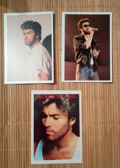 3 carte postale postcard George Michael