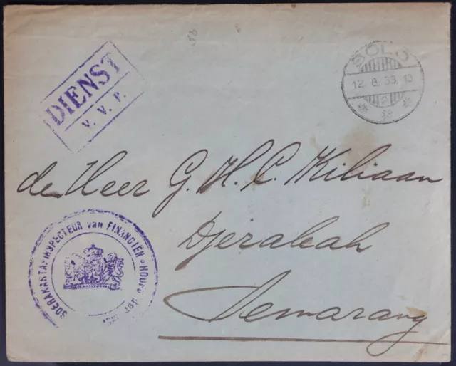 Mayfairstamps Netherlands Indies 1899 Solo to Semerang Official Stampless Cover