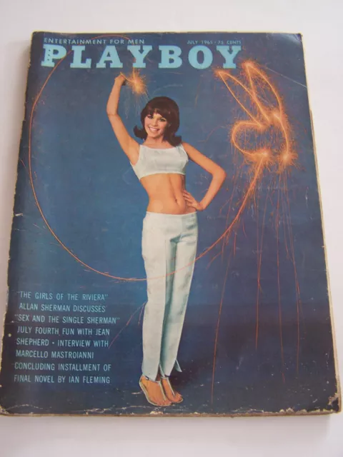 Magazine Playboy Us N° 7 De 1965 .The Girls Ofthe Riviera Avec Poster . Bon Etat