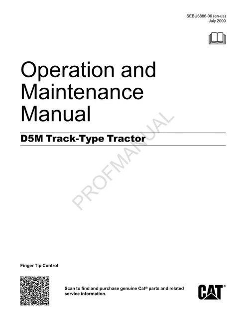 Caterpillar Track-Type Tractor D5M 7LR Maintenance Service Manual