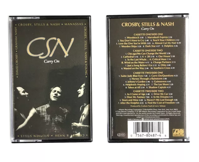 Crosby Stills & Nash - Carry On - Double Cassette Tape 7567804874