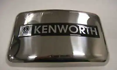 KENWORTH Rectangular stainless horn cover with "KENWORTH" banner decal.