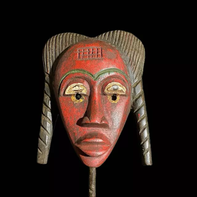 African Wooden Mask Tribal Wood Carved Hanging  Guro mask-8092