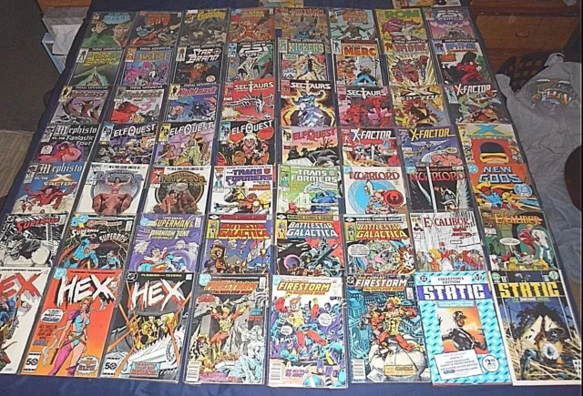 *Rare* Huge Lot Of 57 Retro 1980'S Awesome Super Hero Comic Books Un-Searched!
