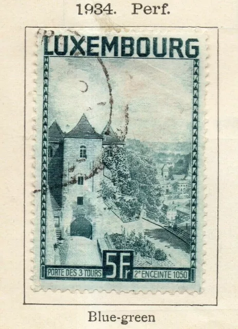 Luxembourg 1934 Early Issue Fine Used 5F. NW-191958