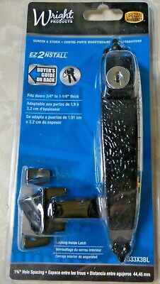 Wright Products Black Storm & Screen Door Lock New Old Stock #VCK333X3BL