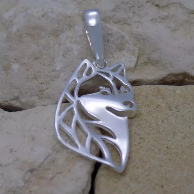 925 Sterling Silver Amazing Wolf Pendant Viking Norse Symbol Impressive Design 2