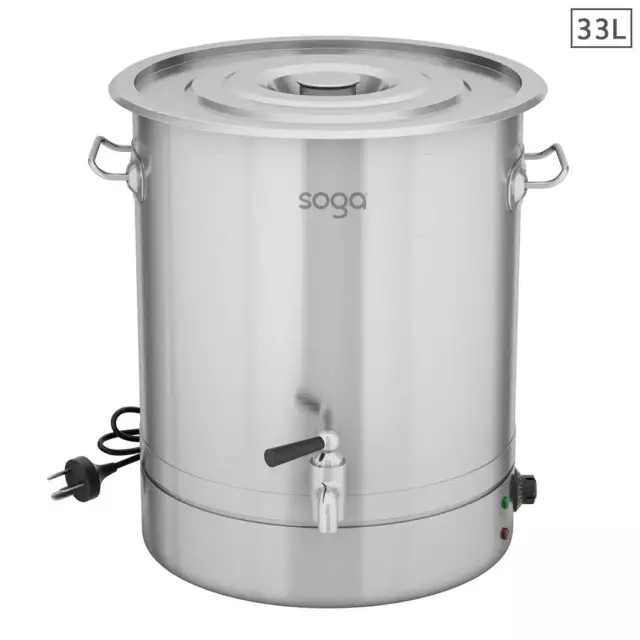 SOGA 33L Stainless Steel URN Commercial Water Boiler 2200W LUZ-Urn843