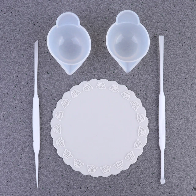 PLASTIC TRANSFER PIPETTES Silicone Resin Epoxy Cups Glitter Mixing Bowl