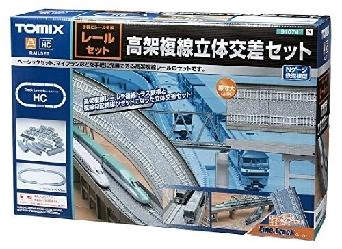 Tomix Bridge Rails TOMIX NGAUGE RAIL Set Elevated Double Piste Grade Passage HC Motif ...