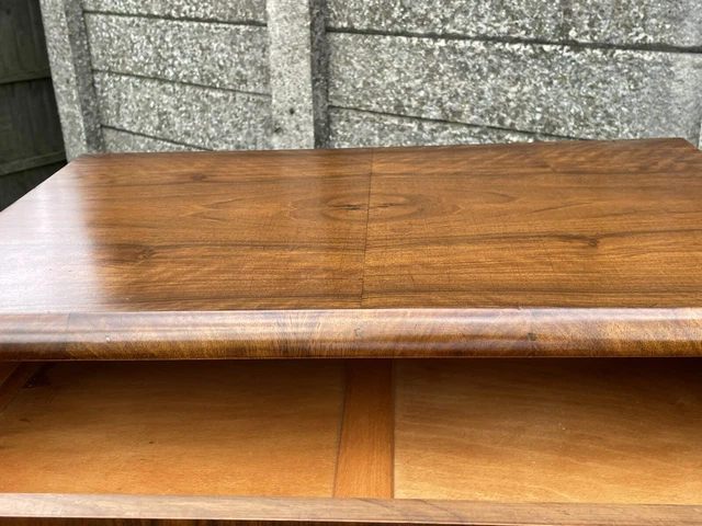 Superb Walnut Art Deco Tallboy Cabinet/  Huge Storage Chest Amazing Veneers 3
