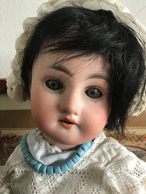 POUPÉE ANCIENNE TÊTE BISCUIT EN BISEAU FLEISCHMANN - HT 33 CM
