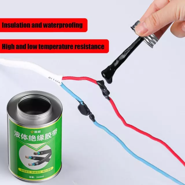 100/260ml Waterproof Liquid Insulating Tape Electrical Tube Paste Glue Dry New