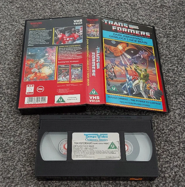 TRANSFORMERS DARK AWAKENING Grimlock's New Brain Pal Vhs Video Kids