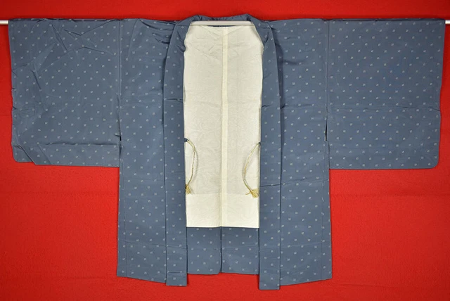 Vintage Japanese Kimono Silk Antique BORO HAORI Kusakizome Woven/B505/450