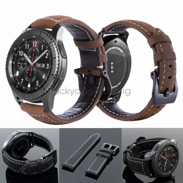 Genuine Leather Band Strap For Samsung Galaxy Watch / Gear S3 Classic / Frontier