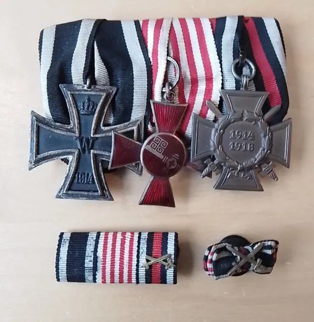 Orden Konvolut 3er Ordensspange Eisernes Kreuz Hanseatenkreuz Ehrenkreuz