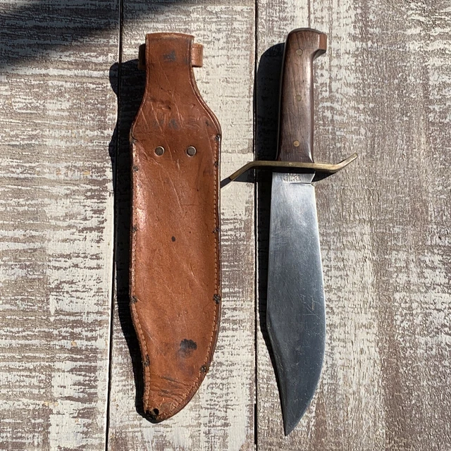 VINTAGE WESTERN BOWIE Knife Rare W/Original Sheath 1965 To 1967 Very