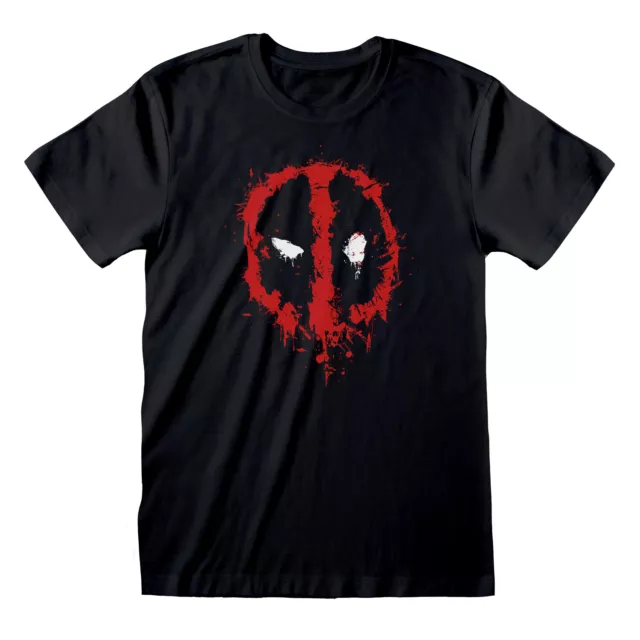 Marvel Comics Deadpool – Splat rundhals T Shirt Lizenzware Regular Fit