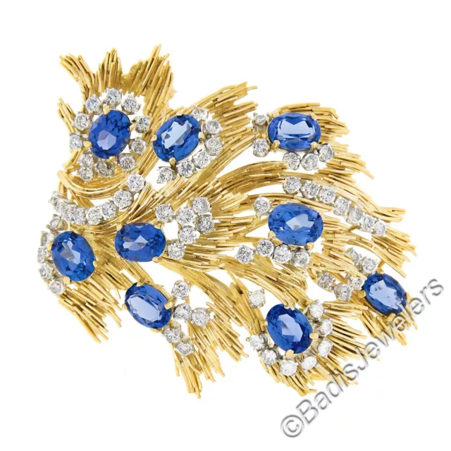 Jack Gutschneider Fatto a Mano 18k Oro 16.5ctw Tanzanite Diamante Grande Fiamma 2