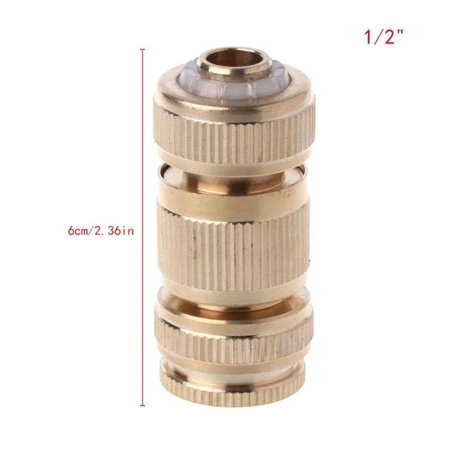 Brass Tap Hose Connector  1/2" Hose Pipe Tap Connectors Indoor Outdoor Garden