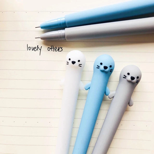 Cute Otter Silicone Gel Pen Rollerball Pen School Supply Student Stationery **