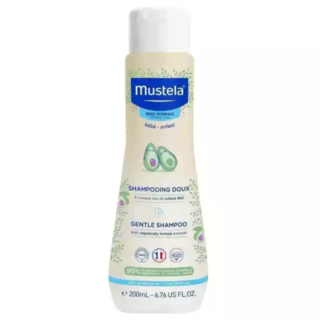 Mustela Gentle Shampoo 200mL Delicate Hair Cleans and Detangles Bebe-Enfant