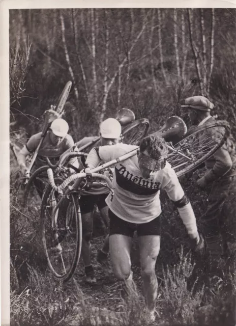 Photo 12x16cm COURSE CYCLISTE CYCLISME VELO cross CYCLO PEDESTRE FONTAINEBLEAU 2