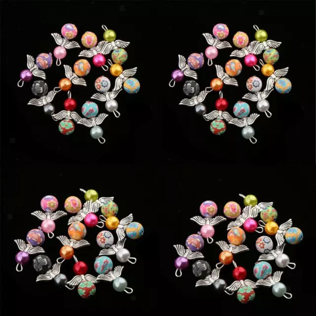 40pcs   Kit Angel Pendants Pearl Necklace Pearl Angel Pendants