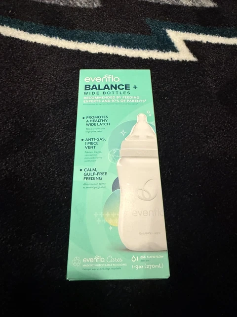 EVENFLO BALANCE PLUS Wide Neck Bottle White, 9oz- NEW*** 1 Pack Sealed  $8.99 - PicClick