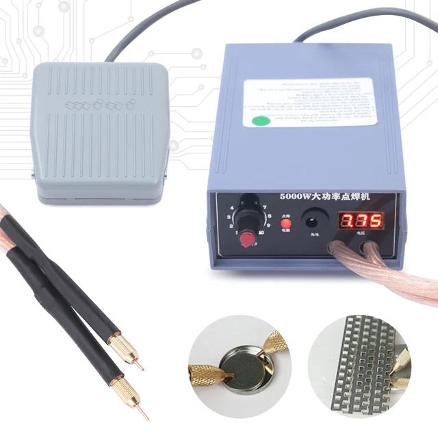 Seesii Soudeur par points de batterie avec batterie de 5,0 Ah, mini soudeur par points portable Seesii Soudeur par points de batterie avec batterie de 5,0 Ah, mini soudeur par points portable