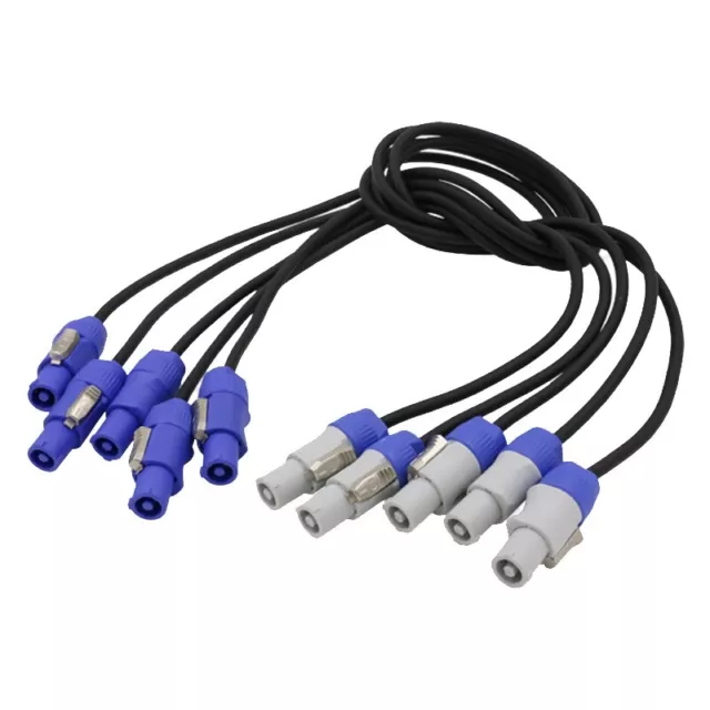 5-Pack 5ft Powercon Extended Cable Power Plug Male to Female For Stage Par Light