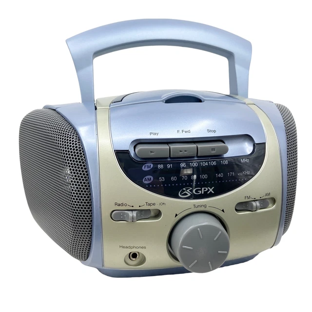 RETRO GPX AM/FM Cassette Player Radio Model C476SM Light Blue K284 29.