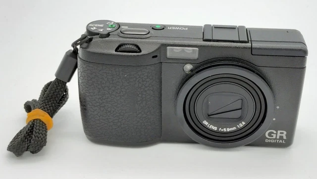 RICOH Digital Camera GR Black DIGITAL W/ Battery x 2set From Japan [Excellent]